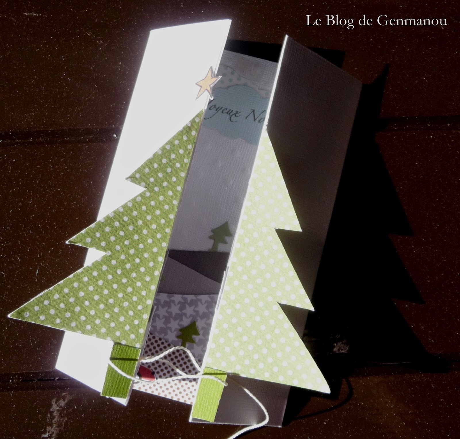 Le Blog de GENMANOU: Sapin de Noël: carte surprise