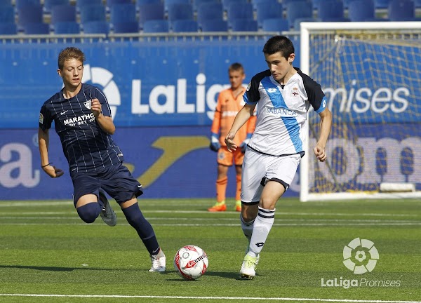 El Málaga se mete en cuartos de LaLiga Promises tras ganar al Depor (5-0)