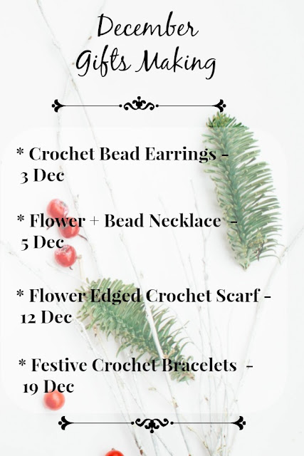 Crochet Bead Earrings - Xmas Gifts Making