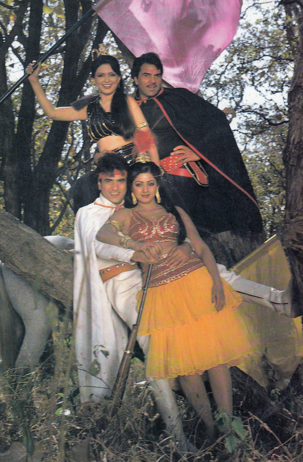 Sridevi Parveen Babi, Sridevi, Jeetendra and Dharmendra in Jaani Dost