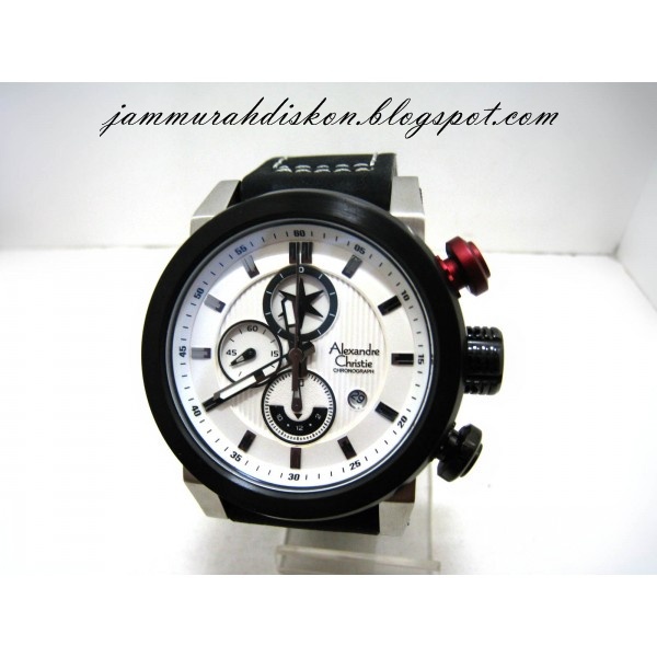 Alexandre Christie AC 6238 Black / White Dial Jam Tangan Murah Diskon