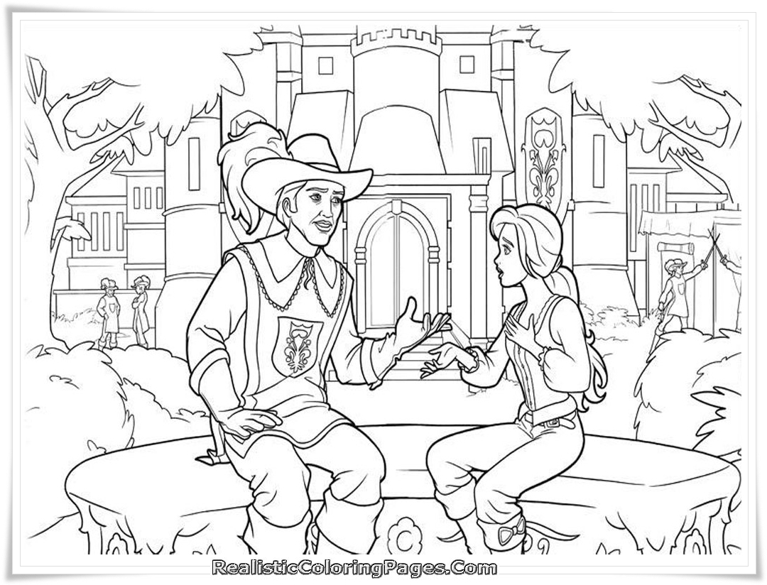 Download 109+ Cartoons Barbie And The Three Musketeers Coloring Pages