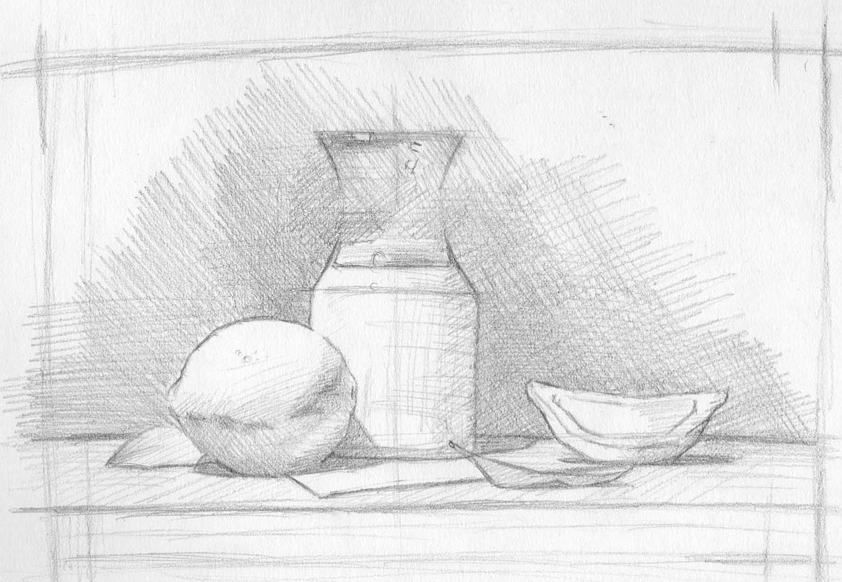 Грустный натюрморт 6 класс рисунок