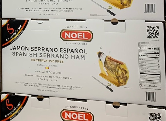 Noel Spanish Serrano Ham with Stand and Knife Costco Weekender