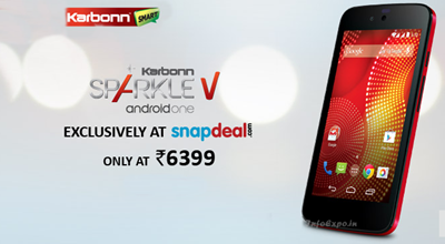 Karbonn Android One Sparkle V: 4.5 inch 1.3 GHz Dualcore Smartphone Specs Price
