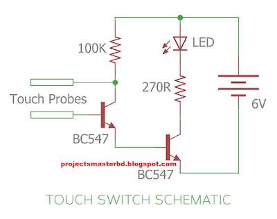Touch Switch using transistors - ProjectMaster