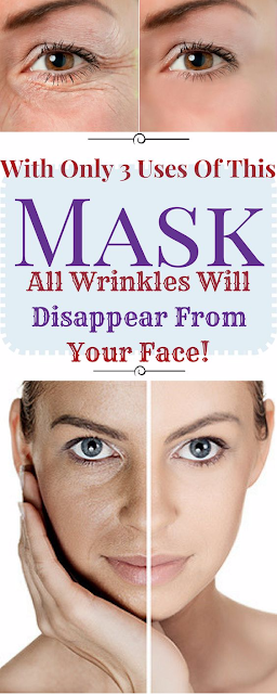 WITH ONLY 3 USES OF THIS MASK ALL WRINKLES WILL DISAPPEAR FROM YOUR FACE!