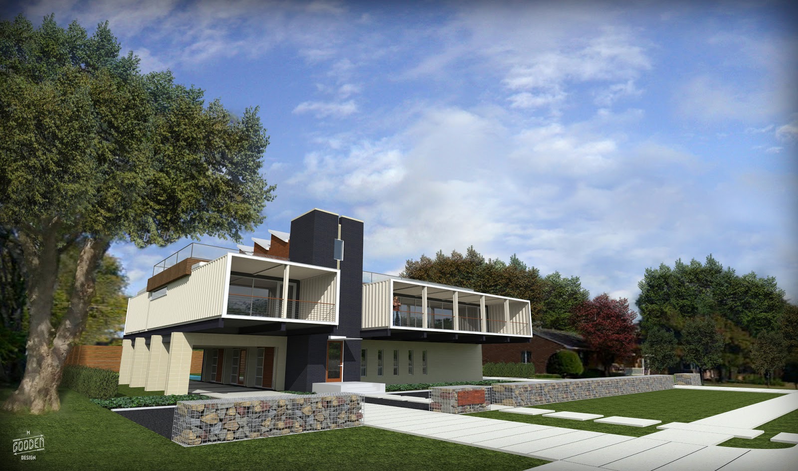 Shipping Container Homes & Buildings PV14 2 Story 3 Bedroom Shipping