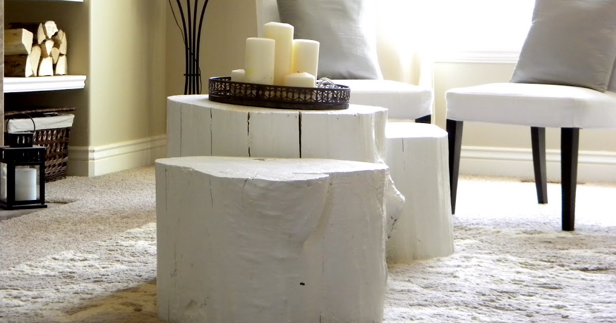 Thrifty And Chic Diy Projects, Square Tree Trunk Coffee Table