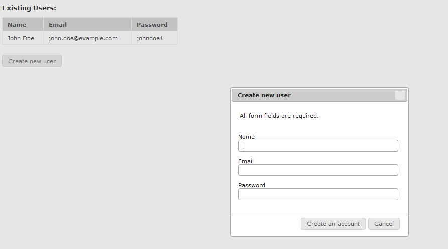Get username password