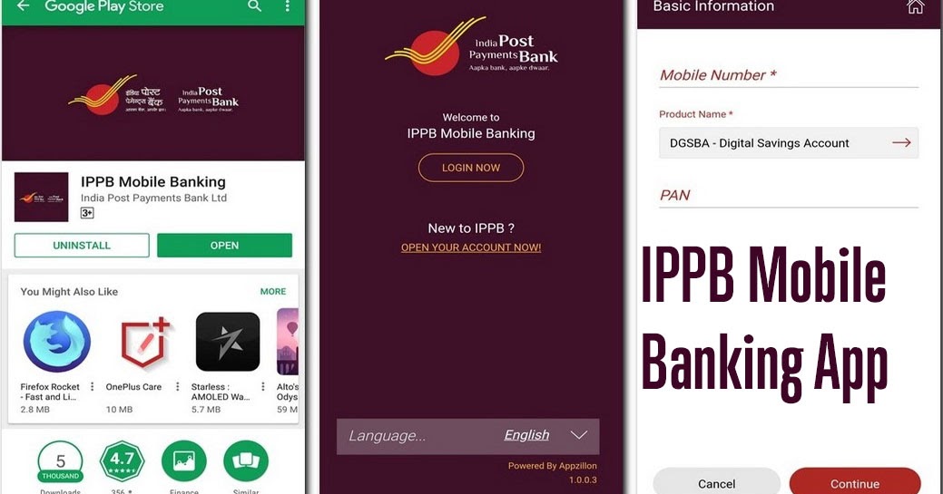 IPPB Mobile Banking App at a Glance and Operating Procedure