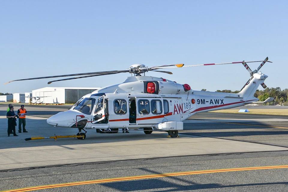 Perth Airport Spotter's Blog: Agusta AW-189 9M-AWX (Demo tour to