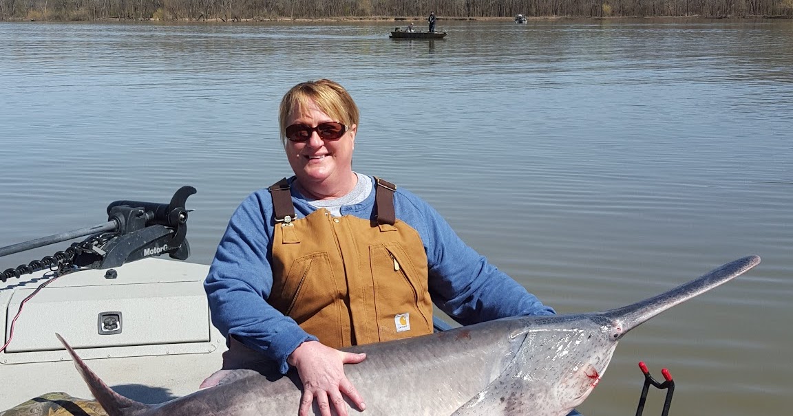 Larry's Hook Line and Sinker Spoonbill Snagging on Chouteau Bend 3/25/16