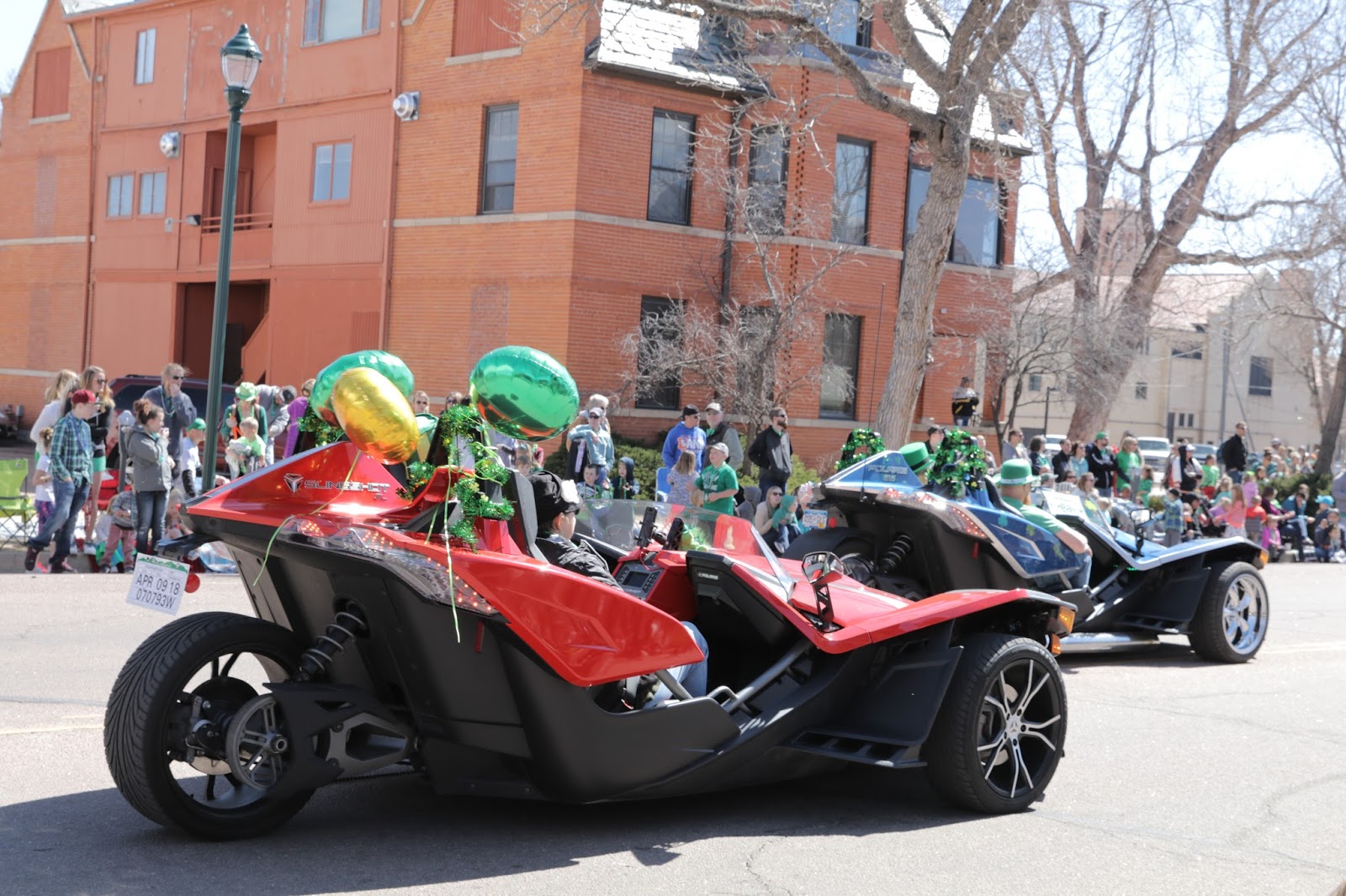 OldMotoDude Polaris Slingshots at the 2018 Colorado Springs St