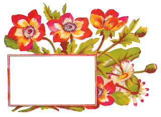 label flower floral frame blank printable crafting clipart download