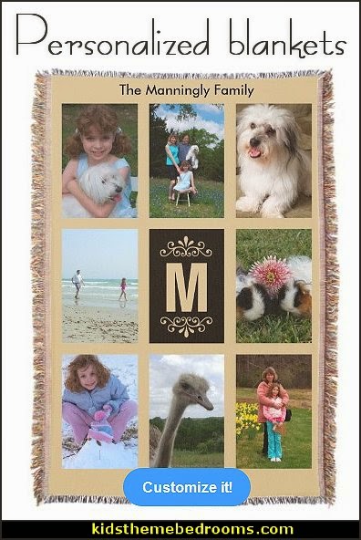 Personalized Throw Blankets - personalized bedding - personalized pillows