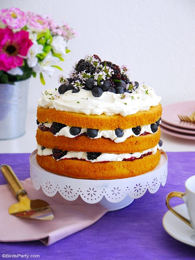 Lemon And Berries Cake With Mascarpone Frosting Party Ideas
