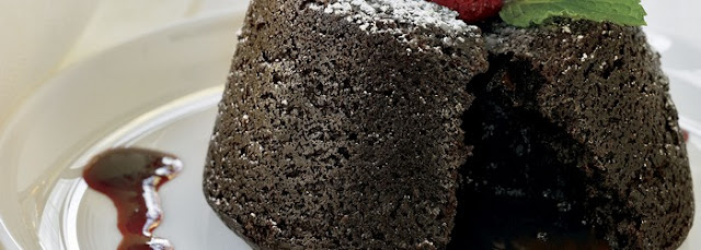 dark chocolate lava cake truffle