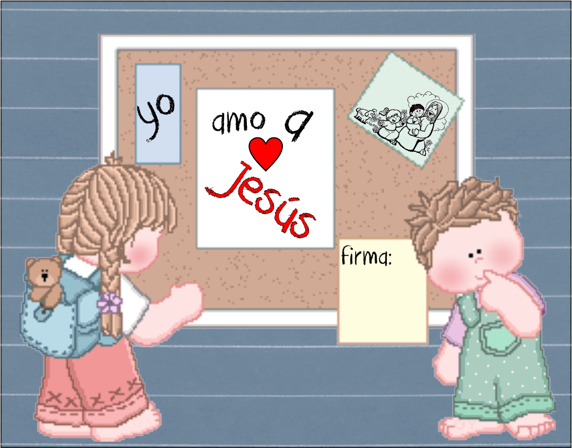 TARJETAS Y ORACIONES CATOLICAS: YO AMO A JESÚS. niños