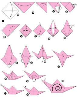 membuat siput menggunakan kertas origami