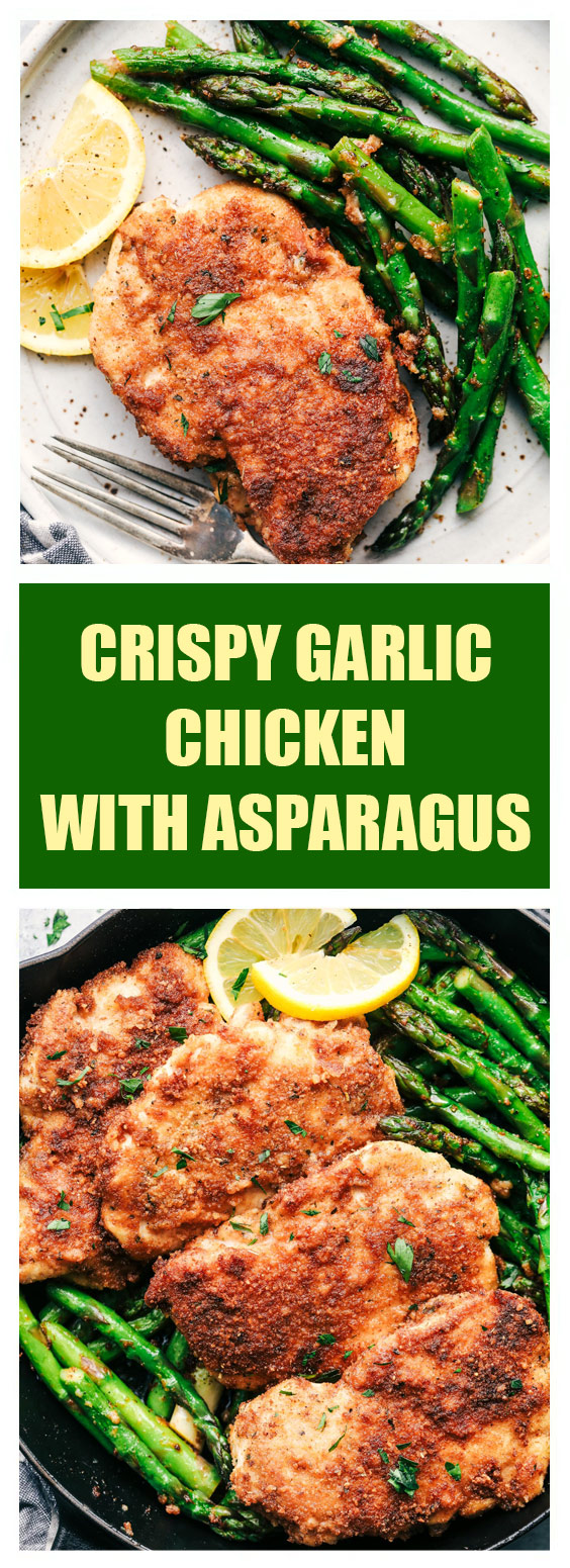 Crispy Garlic Chicken with Asparagus - Cook pad USA