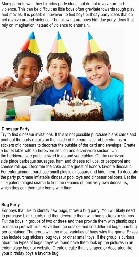 Birthday party ideas for 11 year old boys