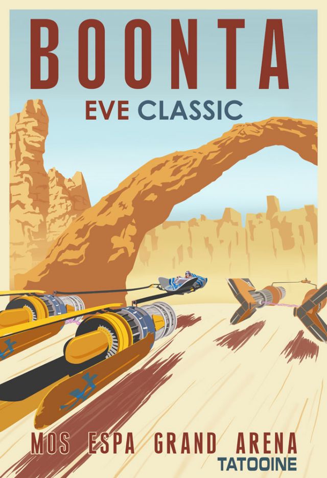Amazing Vintage Star Wars Travel Posters by Steve Thomas Vintage Everyday