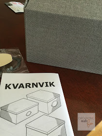 Ikea Kvarnvik cardboard box :: OrganizingMadeFun.com