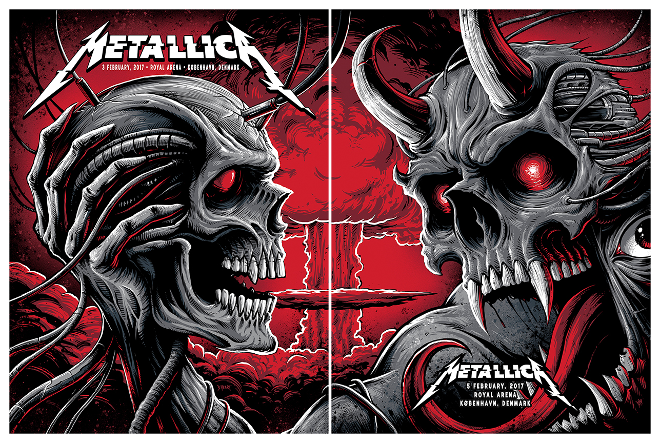 INSIDE THE ROCK POSTER FRAME BLOG: Brandon Heart Metallica Kobenhavn