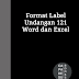 Format Label Undangan 121 Word dan Excel