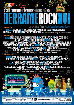 Cartel cerrado y distribución por días del Derrame Rock Festival 2011 
