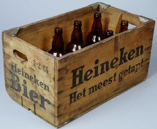 Jaren 60 - Houten Heineken krat