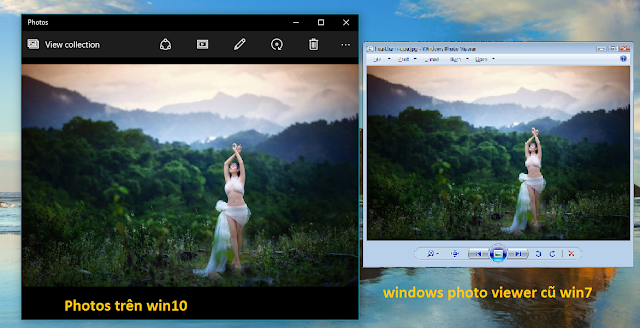 Dùng Windows Photo Viewer cũ của win7 thay cho Photos trên win10