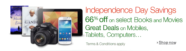 Independence-day-Savings-Offer-Mobile-Tablets-Computers-Laptops-Books-Movies-CD-Amazon-Off-Discount-66%-Cameras