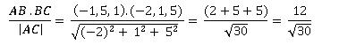 Menghitung panjang proyeksi vektor