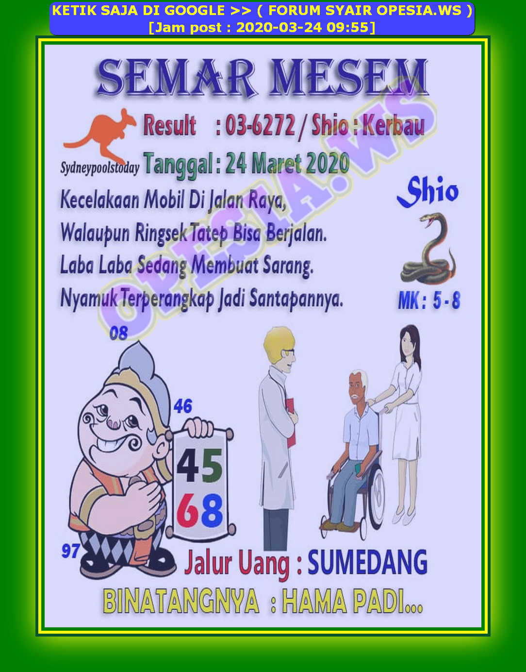 1 New Message Kode Syair Sydney 24 Maret 2020 Forum Syair Togel Hongkong Singapura Sydney