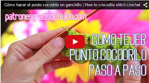 CURSO GRATIS CROCHET: Cómo tejer punto cocodrilo