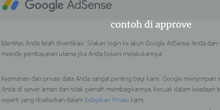 Contoh Vertifikasi Identitas Adsense Di Approve Contoh Vertifikasi Identitas Adsense Di Approve