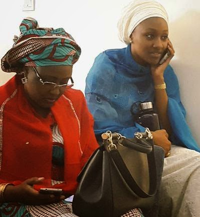 1 Mrs Buhari and her daughter Zahra pictured in Lagos today