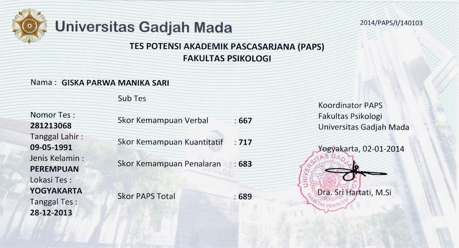 Little Forester Test AcePT dan PAPs S2 (Pascasarjana UGM) Little Forester Test AcePT dan PAPs S2 (Pascasarjana UGM)