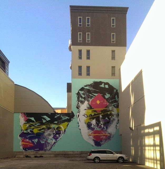 New Street Art Portraits by Australian Artist Askew in New Zealand For Rise Urban Art Festival. 4