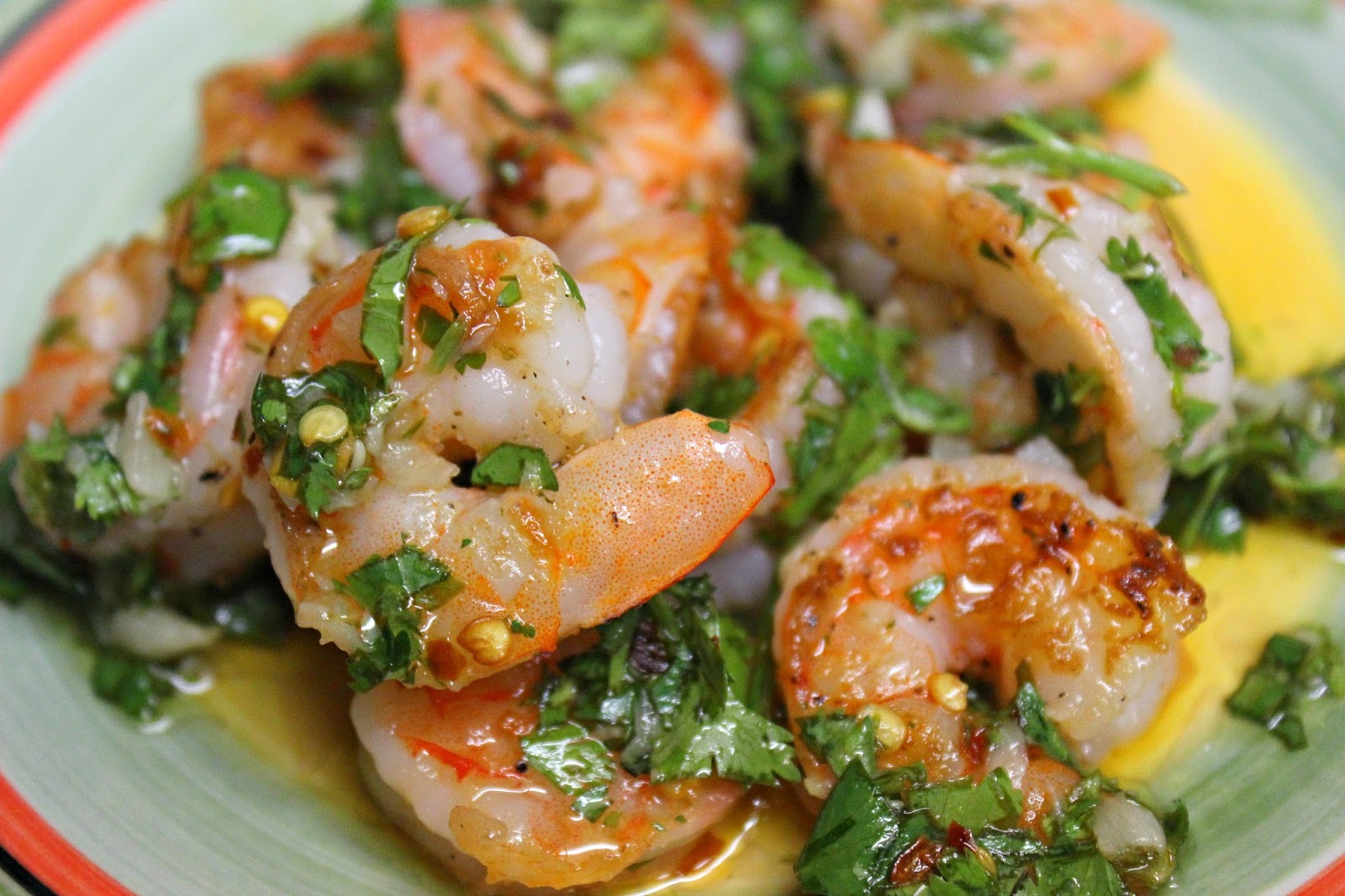 Grilled Shrimp with Garlic Cilantro Sauce - A Bountiful Love