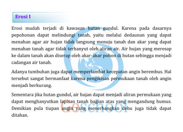 Perubahan Lingkungan Fisik (IPA Kelas 4) ~ Knowledge For Teaching