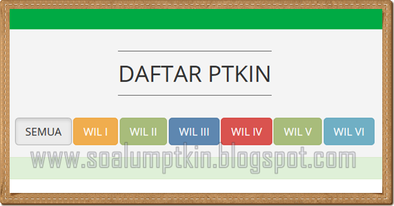 DAFTAR PTKIN PADA UM-PTKIN 2016/2017