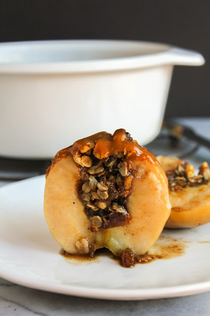 Loaded Baked Apples with Caramel Drizzle