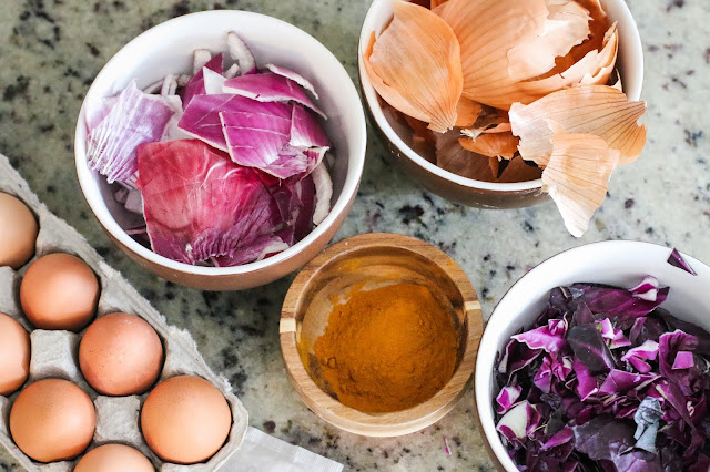 Ingredients for Naturally Dyeing Easter Eggs
