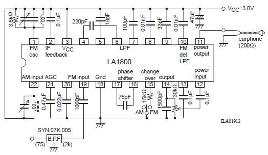 AM and FM Radio with LA1800 Portable | Electronic Circuits Diagram