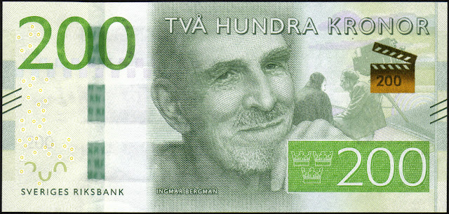 Sweden Money 200 Krona banknote 2015 Ingmar Bergman