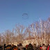 Загадъчен черен кръг, заснет в небето над казахстанско село (видео)