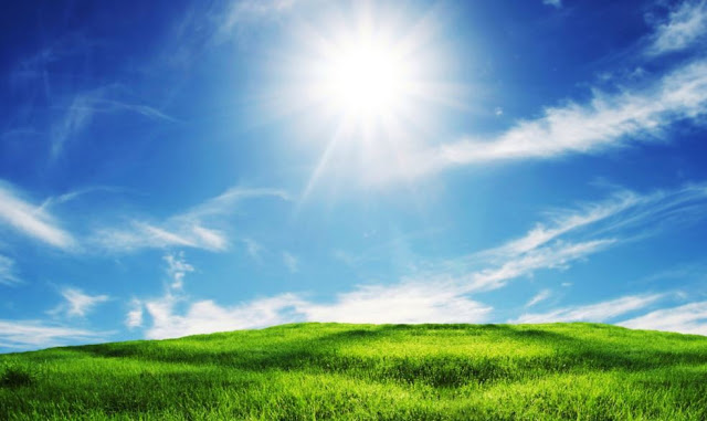 Gambar Background Langit Biru Sinar Matahari di Atas Padang Rumput Hijau Wallpaper HD Gambar Background Langit Biru Sinar Matahari di Atas Padang Rumput Hijau Wallpaper HD